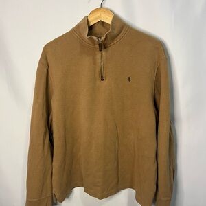 Ralph Lauren Men's Brown Quarter Zip Sweater